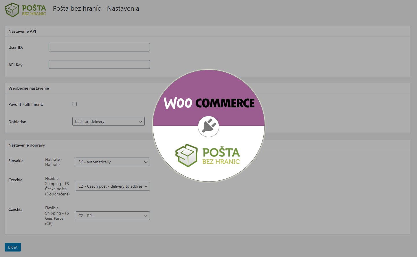 Pošta bez hraníc - Wordpress plugin